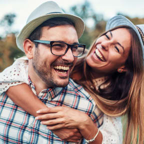 Happy Couple in the park