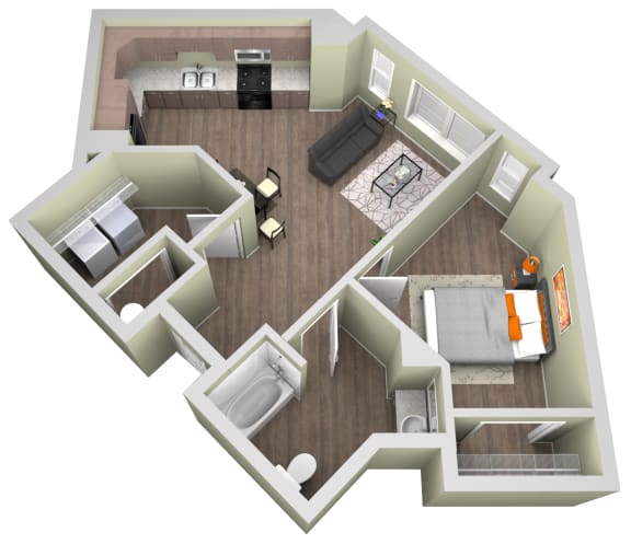 Floor Plan  1 Bedroom