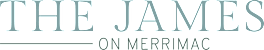 The image features the words "The James on Merrimac" in large, bold text.