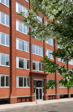 Exterior of building entrance
