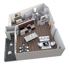 Rose B6B floor plan at 360 at Jordan West best new apartments West Des Moines IA 50266