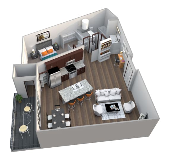 Rose B6B floor plan at 360 at Jordan West best new apartments West Des Moines IA 50266