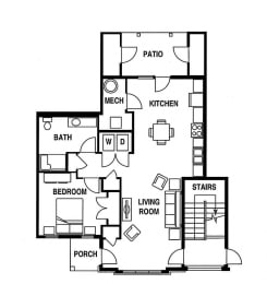  Floor Plan 1 Bedroom