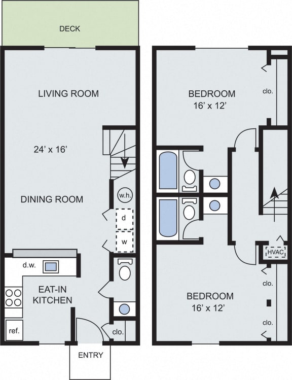 2 bedroom townhouse