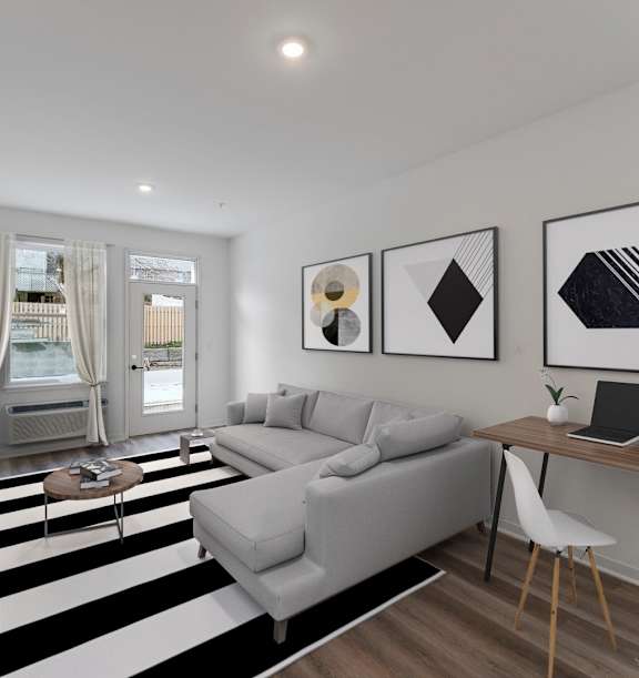 A modern living room at 829 Garfield, New Jersey, 07305