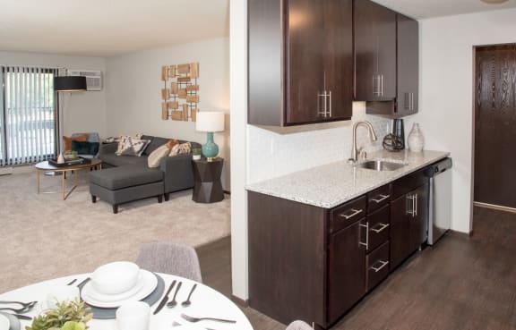 2 BR/1.25 BA - The Willow, new kitchen, granite countertop, tile backsplash