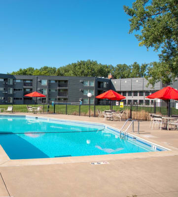 Sparkling Swimming Pool at Hillsborough Apartments, Roseville, MN, 55113