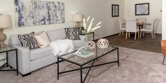 Bright Living Room Area at Burnsville Parkway Apartments, Burnsville, 55337