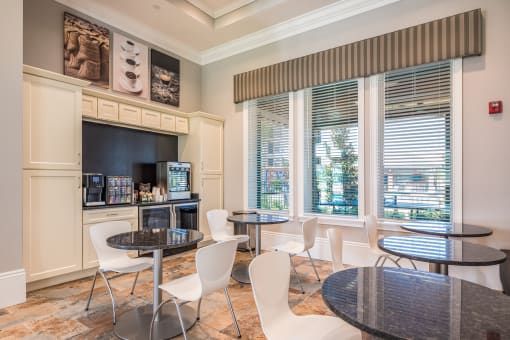 Clubhouse interior with dine and kitchen at The Oasis at Crosstown, Florida, 32807