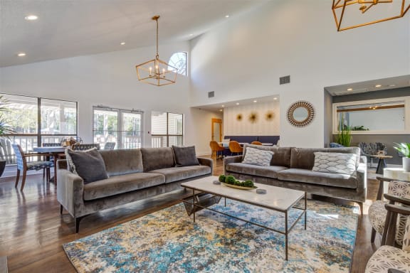 Clubhouse Lounge Area at Chapel View Apartments in Chapel Hill, NC