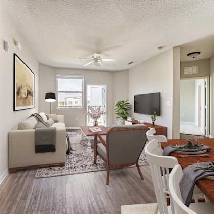 Living room at Linden on the GreeneWay, Orlando, FL, 32824