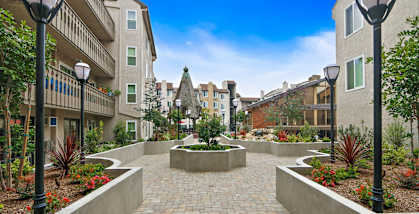 Relaxing Zen Garden in a Resort-Style Apartments for Rent in West Los Angeles