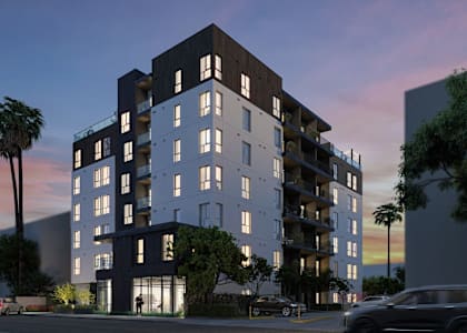 Stunning new building with beautiful designs at Skylar At Sunset, Los Angeles, CA