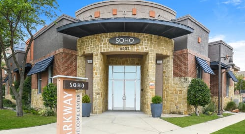 Entrance view of Leasing Office at Soho Parkway