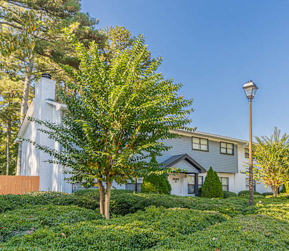 Lush Green Outdoors at Pinewood Townhomes in Tucker, Georgia