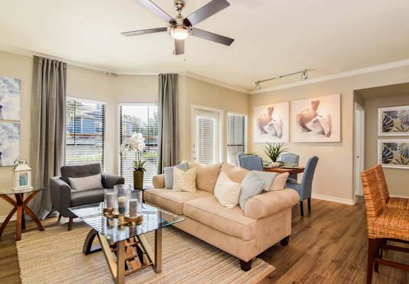 interior living room at Palm Valley luxury apartments