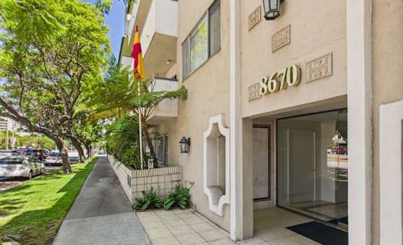 A building with the number 8670 on it.