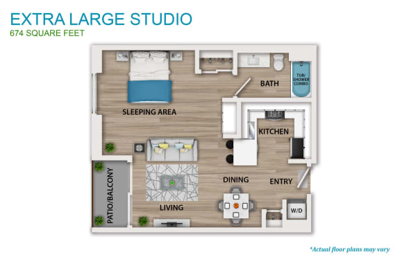 Floor Plan  Extra Large Studio