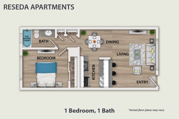 Floor Plan  1 Bedroom