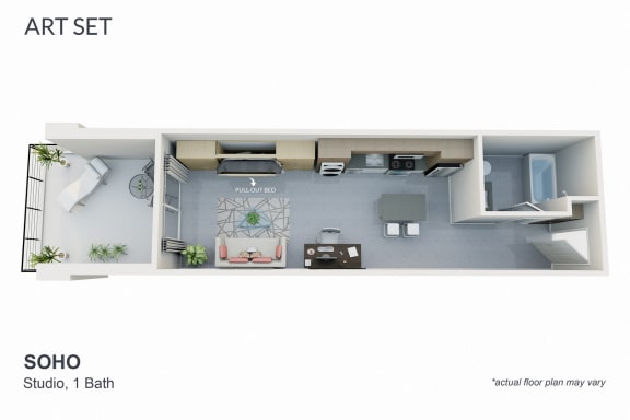Soho - Studio Floor Plan