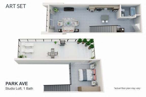 Park Ave - Studio Loft Floor Plan