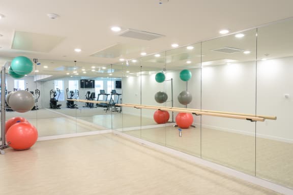 Dedicated stretching and yoga area