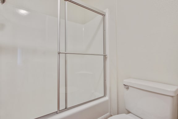 Bathroom with tub and shower combo