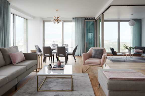 Capital Dock Apartment Living Room