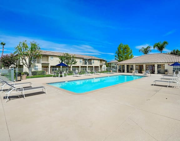the swimming pool at our apartments