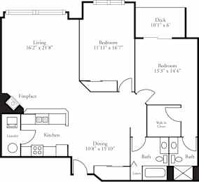  Floor Plan Lofts - 2 Bed, 2 Bath Foresthill