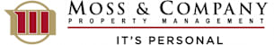 The image is a logo for Moss & Company Property Management.