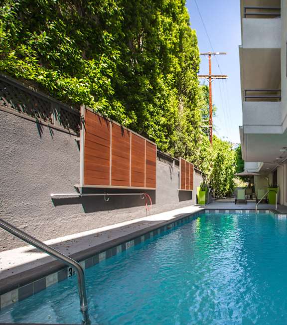 a pool at Toluca Lofts, Toluca Lake, CA