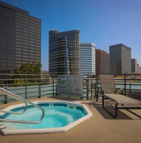 Hot Tub at The Plaza Apartments, Los Angeles, CA, 90024