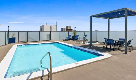 Pool at Rochester Apartments, California