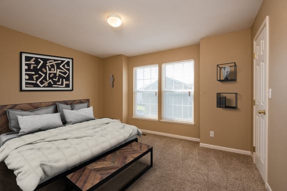 spacious bedroom king bed