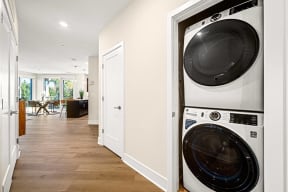 In-apartment high efficiency washer and dryer are standard in all units