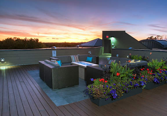 Rooftop Lounging Area at Overlook on the Creek, Minnesota, 55305