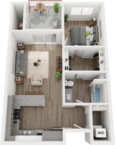 Floor Plan  A2 floor plan at Presidium Pecan District, Pflugerville, TX