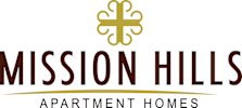 The image is a logo for Mission Hills Apartment Homes.