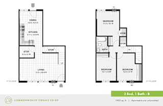 View 2 Bed 1 Bath Apartment Images