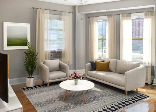 Modern Living Room at Belvedere, Washington