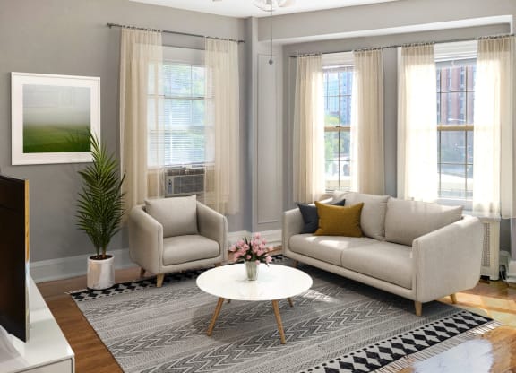 Modern Living Room at Belvedere, Washington