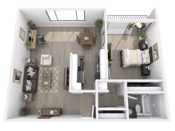 1 Bedroom 1 Bathroom at Chateau La Fayette, Los Angeles, CA, 90057
