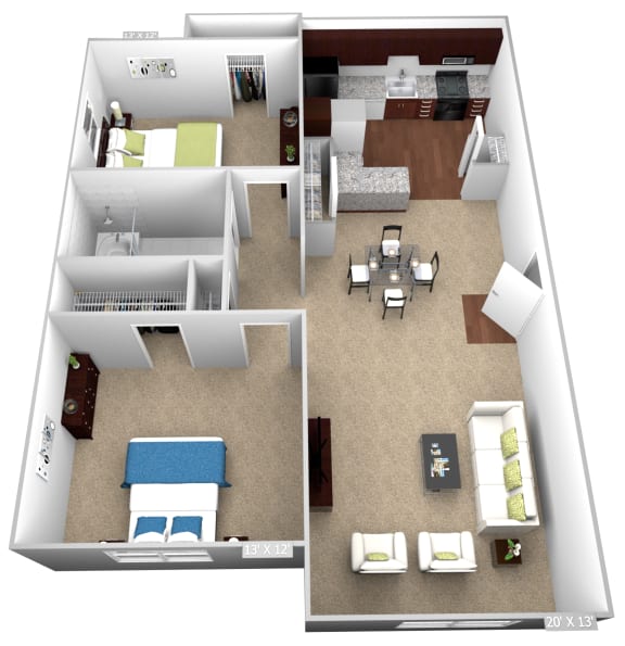 Floor Plan  Large 2 Bedroom