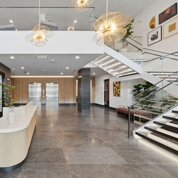 Community Lobby at Mosaic Livingston Apartments, Livingston, NJ 07039