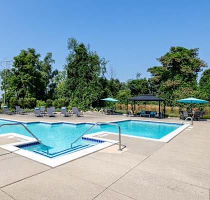 Shimmering Pool view at Hidden Lakes Apartments, Clarkston, 48346