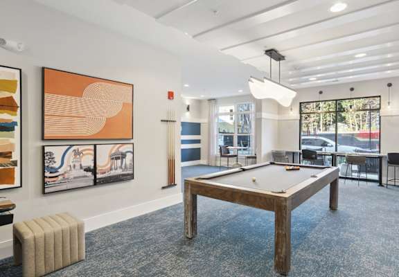 Clubroom with Pool Table at Innsbrook Square, Glen Allen, VA