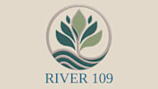A logo with a tree and the words "River 109" below it.