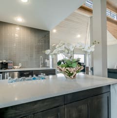Trendy Living Room at Trinity Village Apartments, Dallas, Texas