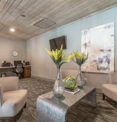Comfortable Living Room at Trinity Village Apartments, Dallas, TX